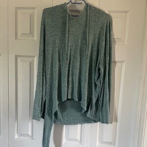 Elegant Teal Cowl Neck Sweater